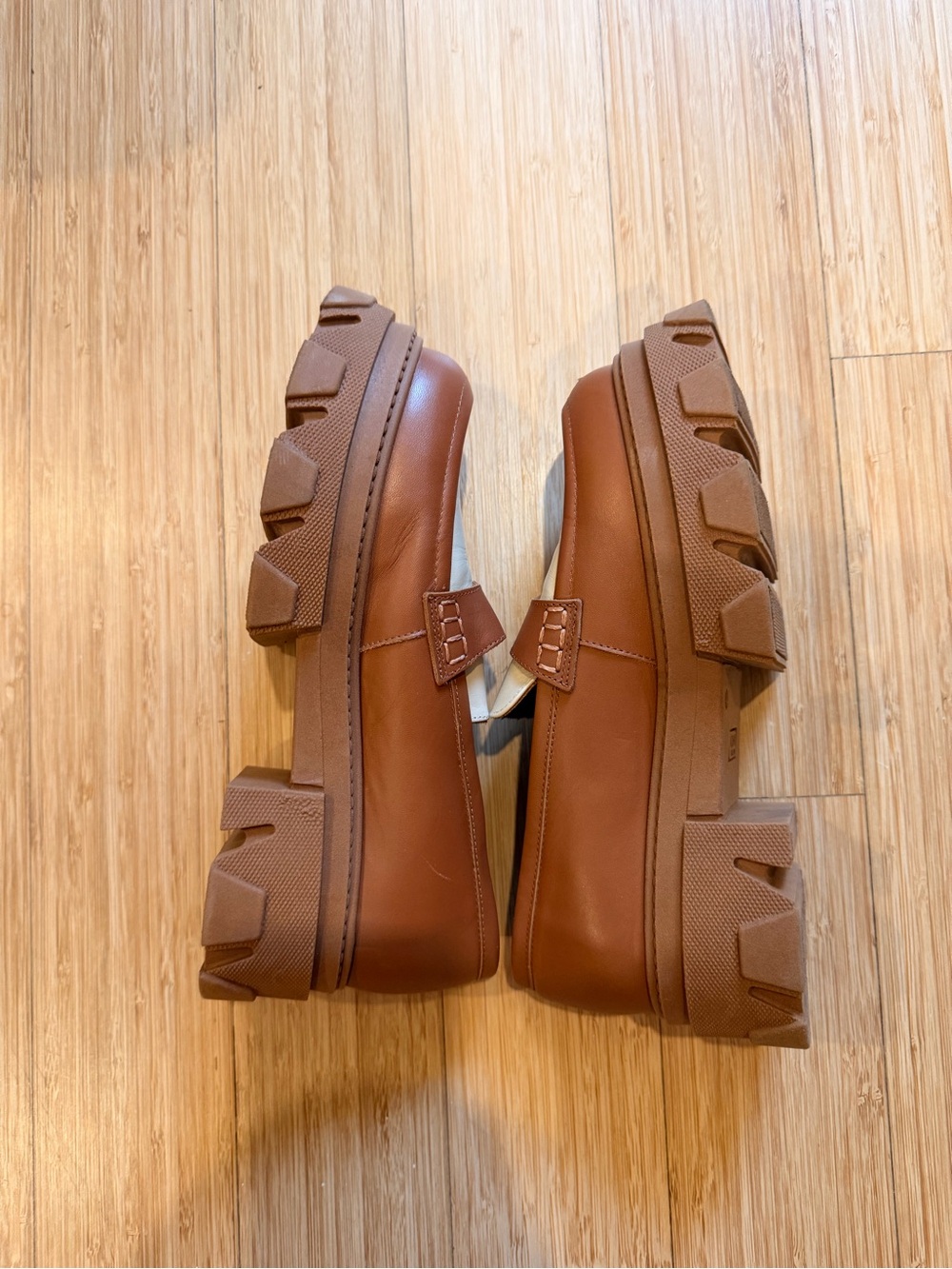 ALOHAS - TRAILBLAZER TWO TONE (Chunky Platform Loafer in Brown and Cream) - Picture 8 of 9